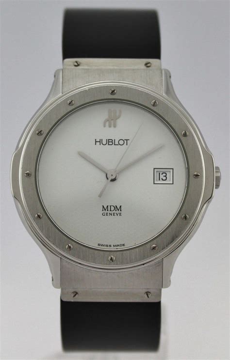 hublot mdm geneve white face watch